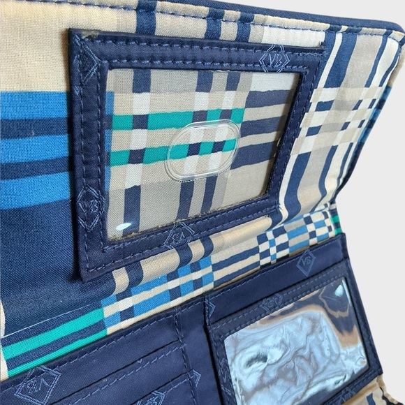 Vera Bradley RFID Trifold Wallet in Santiago Floral Print Quilted Cotton - Picture 6 of 12